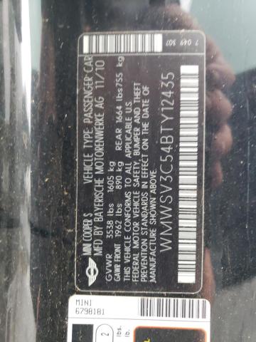 WMWSV3C54BTY12435 Mini Cooper