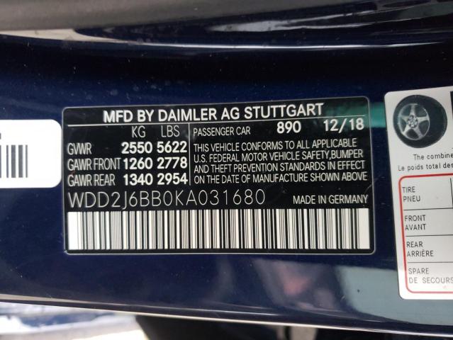 2019 MERCEDES-BENZ CLS AMG 53 - WDD2J6BB0KA031680