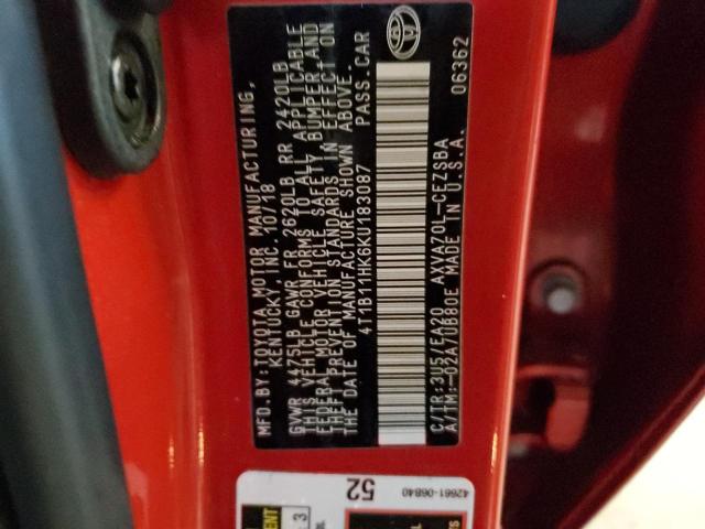 2019 TOYOTA CAMRY L - 4T1B11HK6KU183087