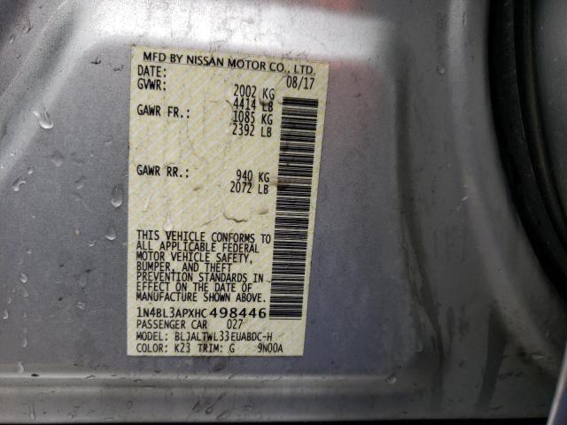 1N4BL3APXHC498446 Nissan Altima 3.5sl