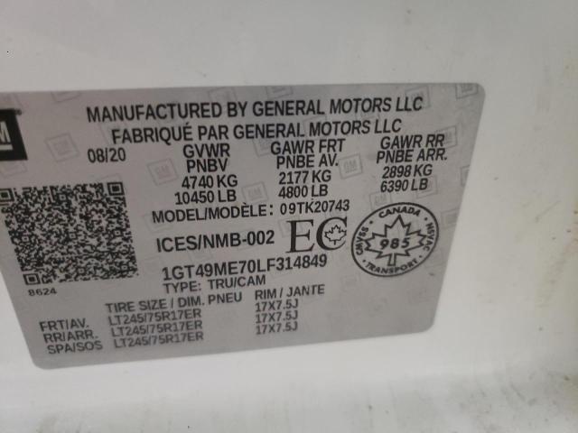 1GT49ME70LF314849 GMC Sierra K2500 Sle