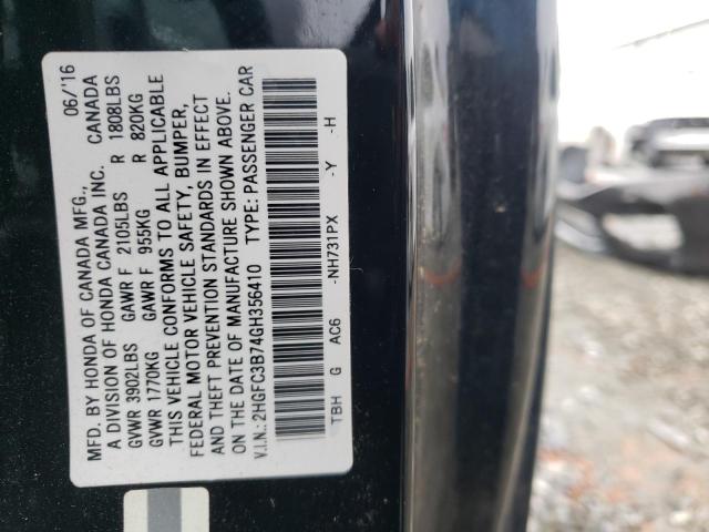 2016 HONDA CIVIC EXL - 2HGFC3B74GH356410