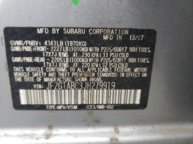 JF2GTABC3JH279919 Subaru Crosstrek Premium