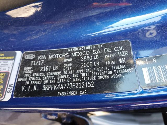 3KPFK4A77JE212152 KIA FORTE LX