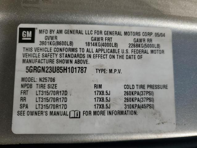 5GRGN23U85H101787 Hummer H2