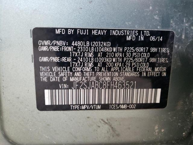 JF2SJABC8FH463521 Subaru Forester