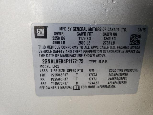 2015 CHEVROLET EQUINOX LS - 2GNALAEK4F1172175