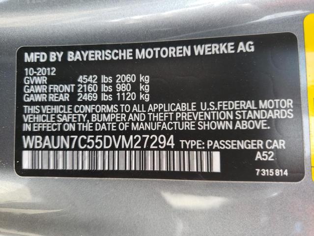 WBAUN7C55DVM27294 BMW 135 I