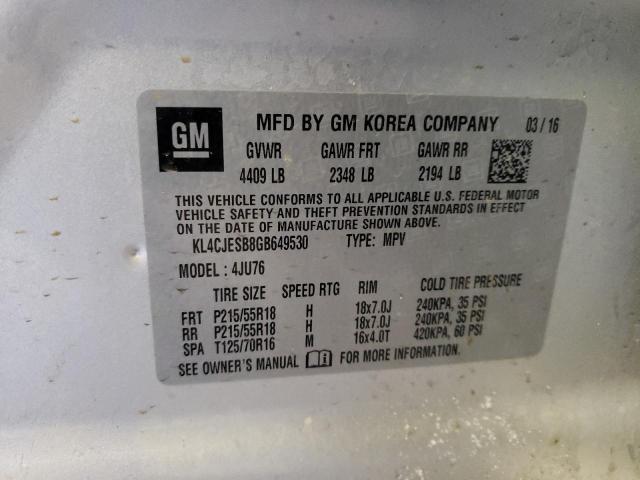 KL4CJESB8GB649530 Buick Encore
