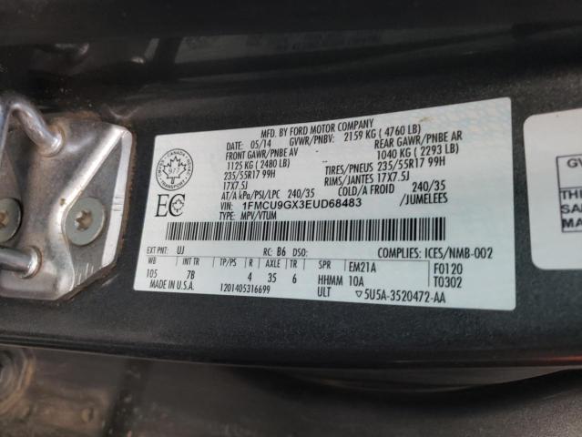 1FMCU9GX3EUD68483 Ford ESCAPE SE