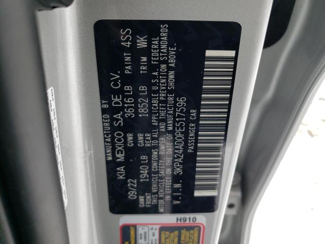 3KPA24AD0PE517596 KIA Rio