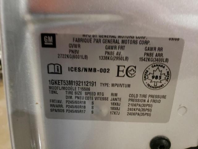 1GKET53M192112191 GMC Envoy Denali