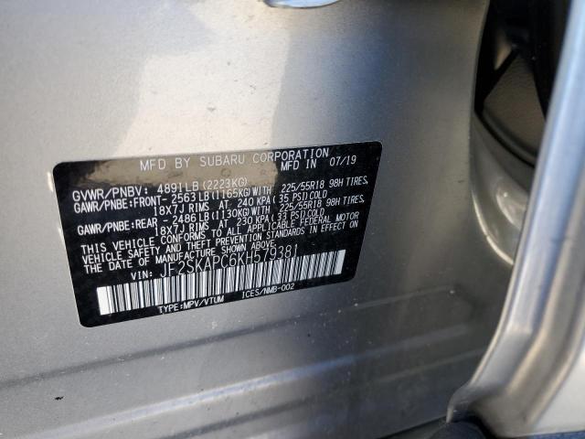 JF2SKAPC6KH579381 Subaru Forester Sport
