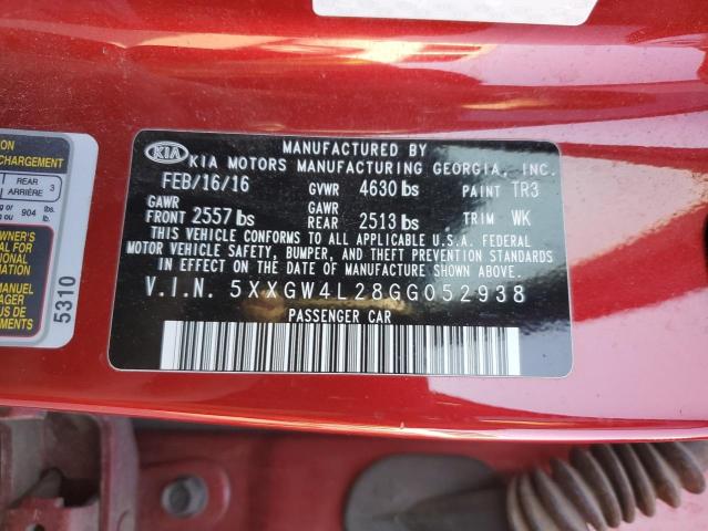 5XXGW4L28GG052938 KIA OPTIMA SX
