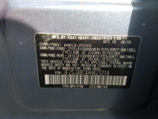 JF2SJABC4HH423214 Subaru Forester 2.5i
