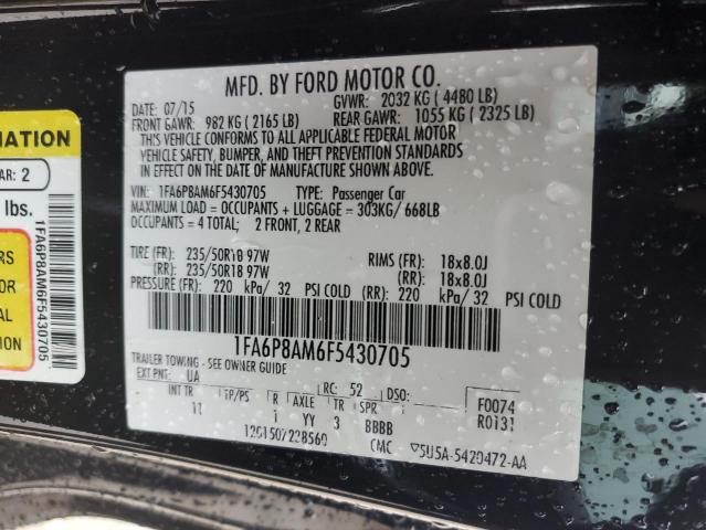 2015 FORD MUSTANG - 1FA6P8AM6F5430705