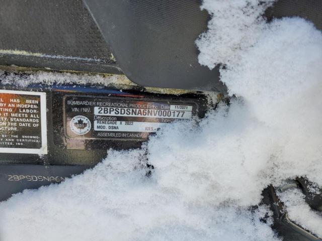 2022 SKI DOO SNOWMOBILE 2BPSDSNA6NV000177