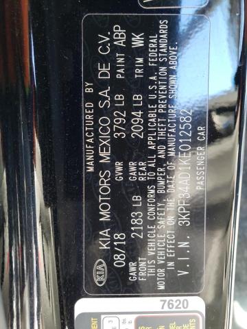 3KPF34AD1KE012582 KIA Forte Gt Line