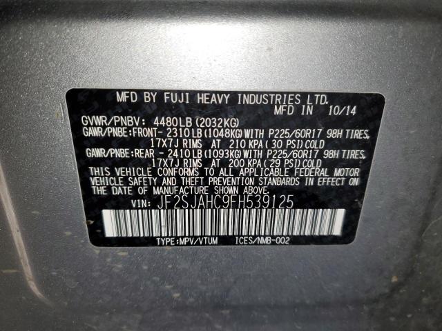2015 SUBARU FORESTER 2 - JF2SJAHC9FH539125