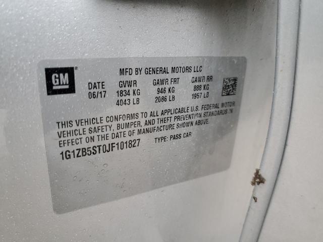 2018 CHEVROLET MALIBU LS - 1G1ZB5ST0JF101827