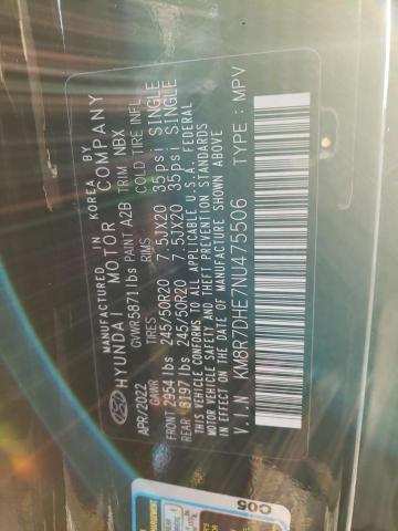 2022 HYUNDAI PALISADE C - KM8R7DHE7NU475506