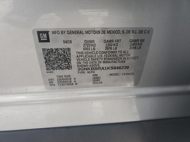 2019 CHEVROLET BLAZER 1LT - 3GNKBBRA1KS646239