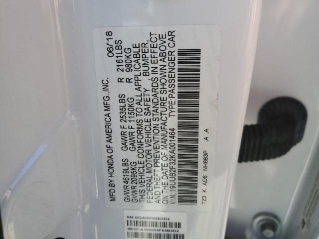 2019 ACURA TLX - 19UUB2F32KA001464