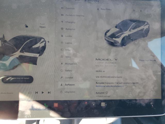 2022 TESLA MODEL Y 7SAYGDEEXNF494406
