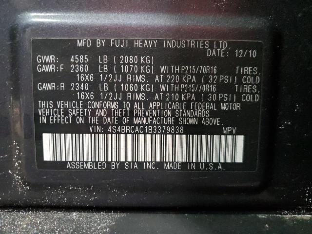 4S4BRCAC1B3379838 Subaru Outback 2.5i