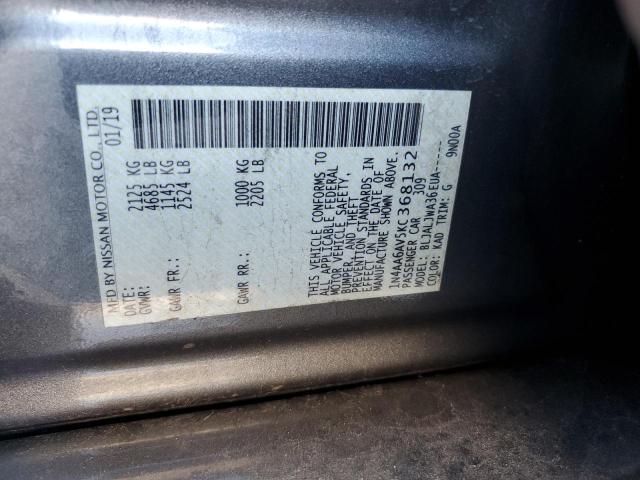 1N4AA6AV5KC368132 Nissan MAXIMA S