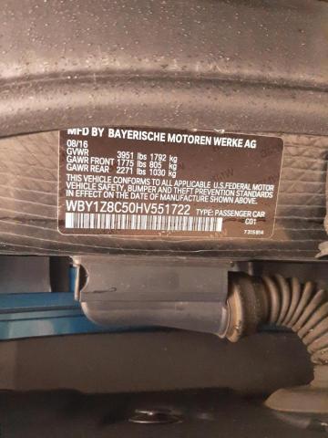 2017 BMW I3 REX - WBY1Z8C50HV551722