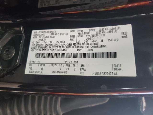 2019 FORD F150 SUPER - 1FTEW1CP7KKC35358