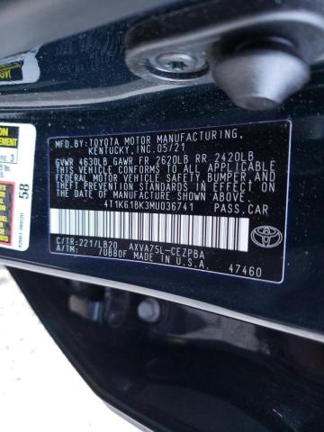 2021 TOYOTA CAMRY XSE - 4T1K61BK3MU036741