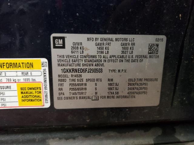 2015 GMC ACADIA SLE - 1GKKRNED6FJ290503