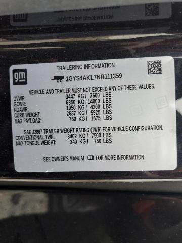 2022 CADILLAC ESCALADE L - 1GYS4AKL7NR111359