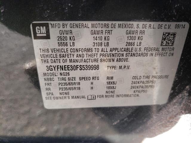 3GYFNEE30FS539998 Cadillac Srx Luxury Collection