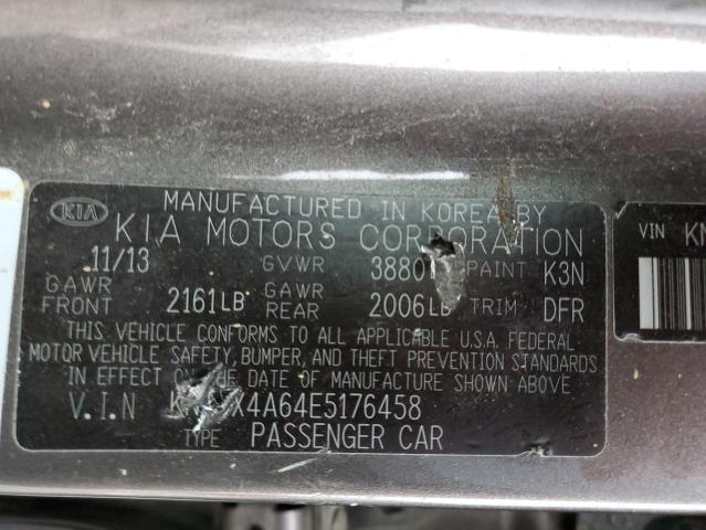 KNAFX4A64E5176458 KIA FORTE LX