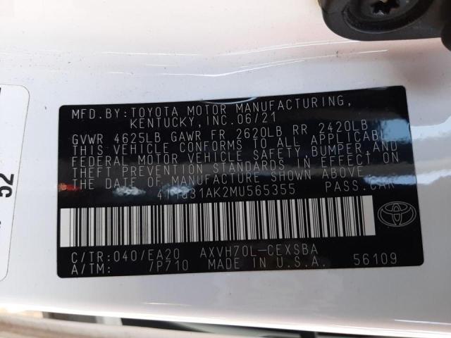 2021 TOYOTA CAMRY SE - 4T1G31AK2MU565355
