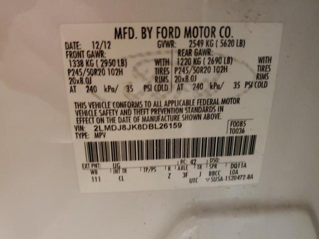 2LMDJ8JK8DBL26159 Lincoln MKX