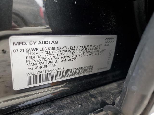 2021 AUDI A8 L WAU8DAF87MN025767