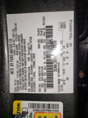 3LN6L2G97FR612458 Lincoln MKZ