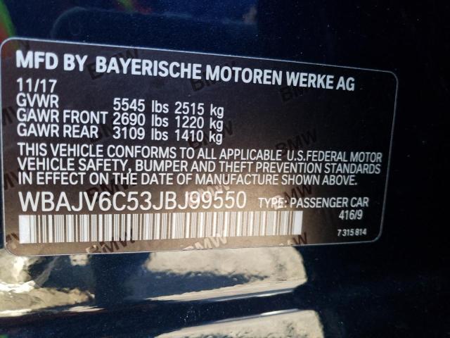 WBAJV6C53JBJ99550 BMW 640 Xigt