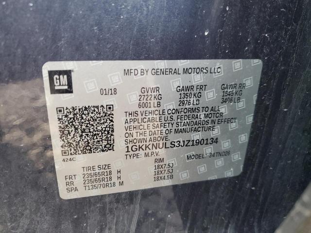 1GKKNULS3JZ190134 GMC Acadia Slt-1