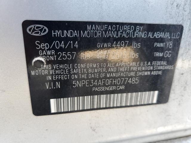 2015 HYUNDAI SONATA SPO 5NPE34AF0FH077485