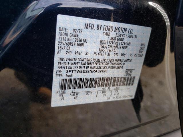 2022 FORD MAVERICK X - 3FTTW8E39NRA32420