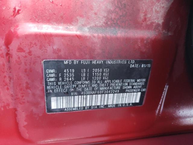 4S3BNAF60F3042249 Subaru Legacy 2.5i Premium