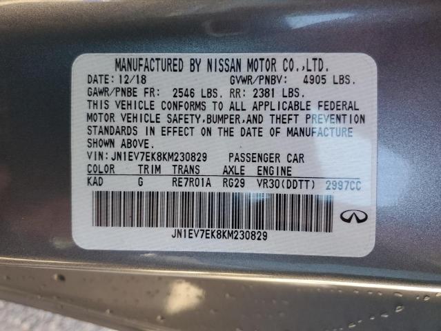 2019 INFINITI Q60 PURE JN1EV7EK8KM230829