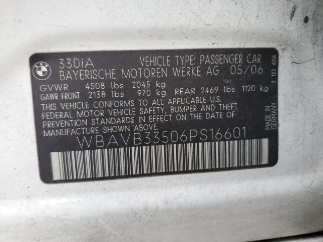 WBAVB33506PS16601 BMW 330 I