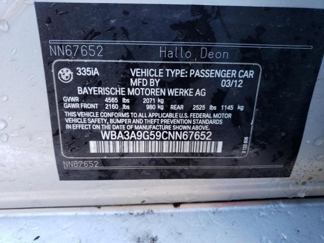 WBA3A9G59CNN67652 BMW 335 I
