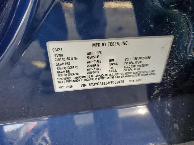5YJYGAEE6MF159475 Tesla Model Y